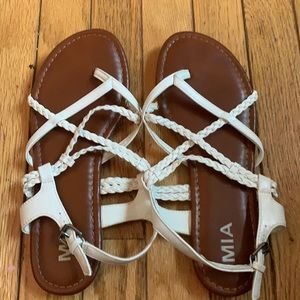 MIA white and tan sandals size 9